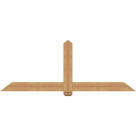 Ekena Millwork Eugene Smooth Timber Gable Bracket, Western Red Cedar, 84"W x 31"H x 3 1/2"D x 5 1/2"F, 9/12 Pitch GBW084X31X0406EUG00SWR